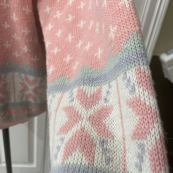 VINTAGE 1970 JANTZEN SWEATER KNITTED PINK Sz 2XL COQUETTE GRANDMA CORE ICONIC - Picture 8 of 16